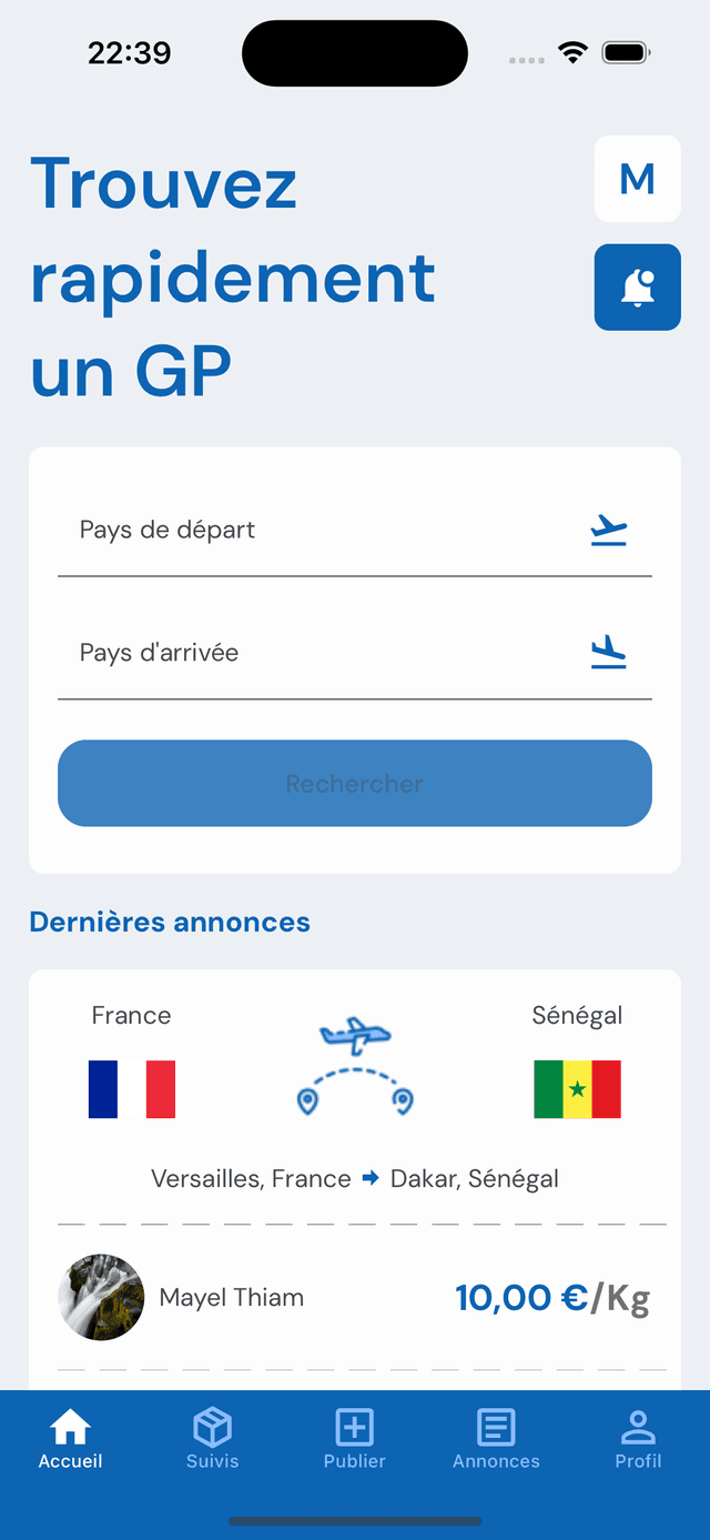 Screenshot of gpma app showing the main player with several comments.